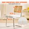 Rattan Dining Chairs Set of 2, Mid Century Modern Dining Chair, Upholstered Velvet Accent Chair with Rattan Back